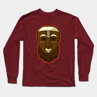 Ancient african aboriginal mask design Long Sleeve T-Shirt